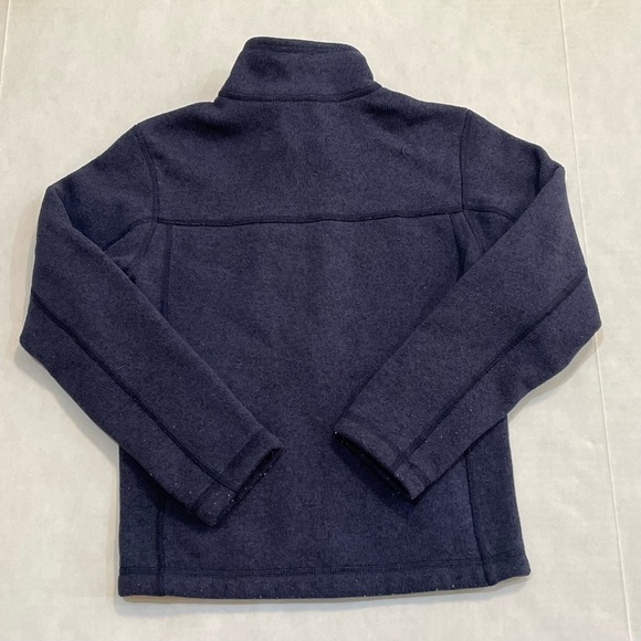 The North Face Dark Blue Fleece Long Sleeve Full-Zip Jacket Boys Sz Small 7/8 - Picture 2 of 3